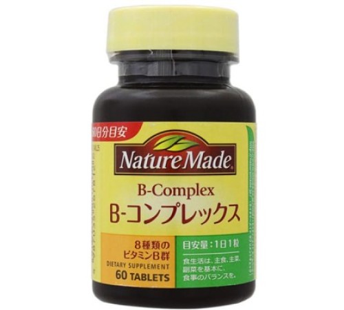 Комплекс витаминов группы В NATURE MADE B-Complex, 60 шт на 60 дней